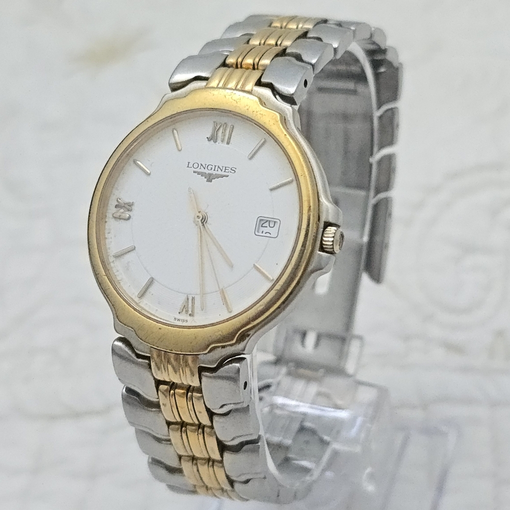 Vintage Longines EFCo S-30 Men's Two-Tone 35MM Classic Dress Watch Gold Plated